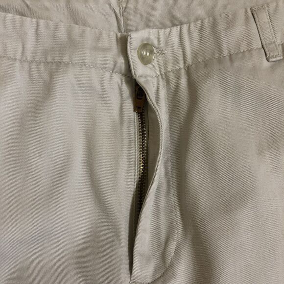 Lands End White Mid-Rise Straight Leg Chino Summer Pants w/Pockets Size 10 - Picture 11 of 15